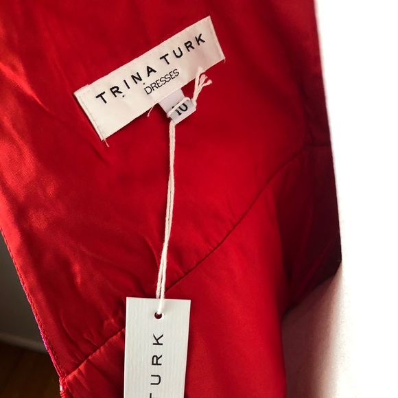 NWT Trina Turk Sleevless V Neck Dress - Picture 10 of 10